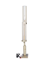 Rosemary Lane 33" Metal Tall Accent Lamp with Cylinder Glass Shades