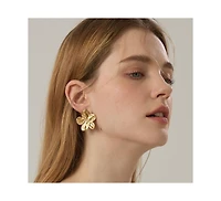 Stainless Steel Hana Flower Earrings