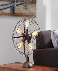 Rosemary Lane 15" Metal Fan Shape 5 Light Accent Lamp