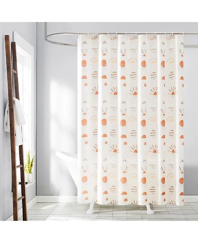 Sunburst 13-Piece Boho Print Shower Curtain Set