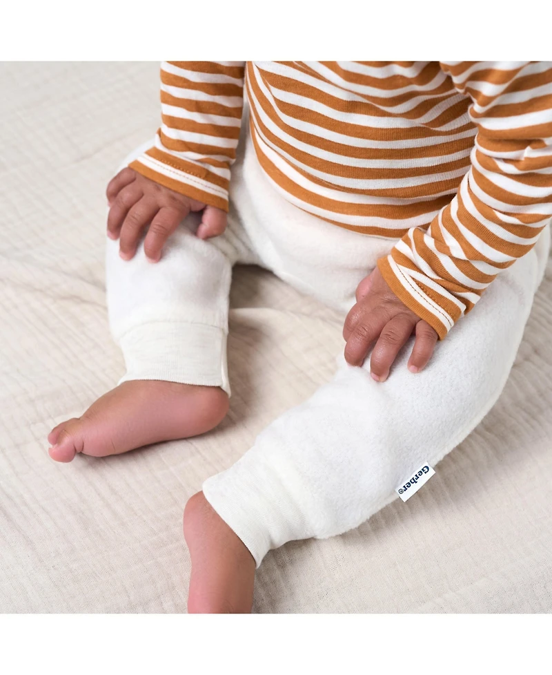Gerber Baby Neutral Fleece Pants, 4-Pack
