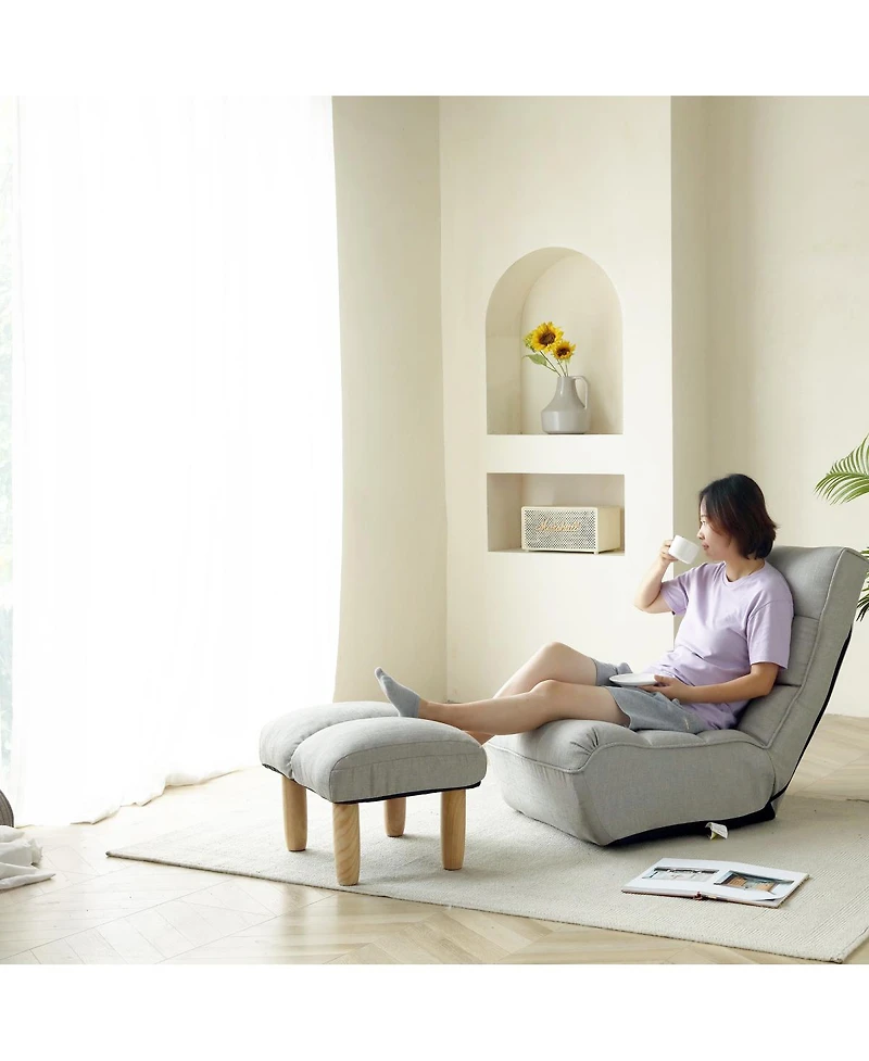Simplie Fun Folding Reclining Leisure Sofa Chair