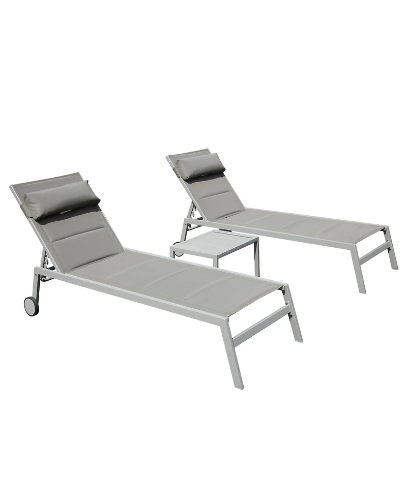Streamdale Premium Lounge Chair Aluminum & Textile, Adjustable, Uv-Resistant