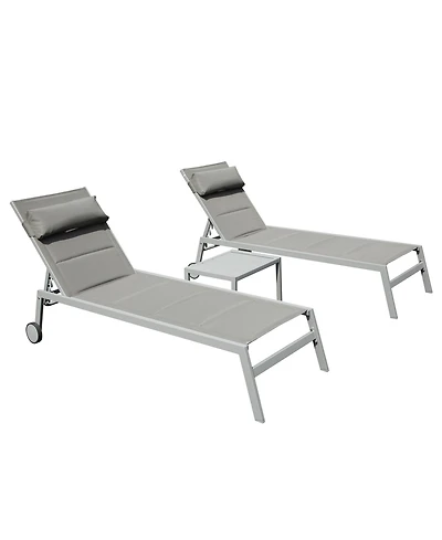 Streamdale Premium Lounge Chair Aluminum & Textile, Adjustable, Uv-Resistant