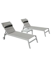 Streamdale Premium Lounge Chair Aluminum & Textile, Adjustable, Uv-Resistant