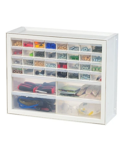 Iris 36 Drawer Parts and Hardware Cabinet, White