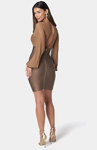 Bebe Women's Bandage Sparkle Skirt Dress
