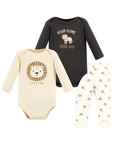 Hudson Baby Boys 3Pc Long Sleeve Bodysuit and Pant