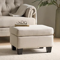Streamdale Cozy and Chic Ottoman Upholstered Elegance, Birch Wood Charm