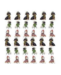 Slickblue Winter Dog Figurine With Hat And Scarf Accent (Set of 12)