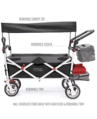 Creative Wagons Silver Series Push and Pull Double Stoller Wagon