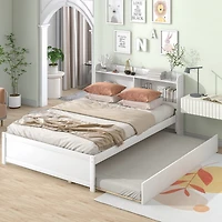 Streamdale Full Bed With Trundle, Bookcase