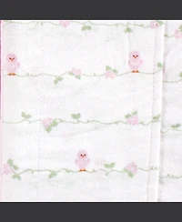 Luvable Friends Girls Cotton Flannel Burp Cloths and Receiving Blankets, 11-Piece