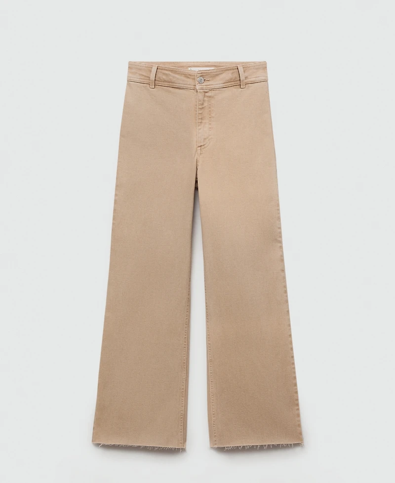 Mango Women's Catherin Culotte High Rise Jeans