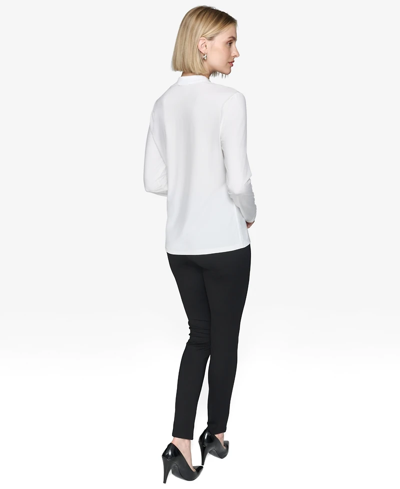 Karl Lagerfeld Paris Women's Ruffled Long-Sleeve Blouse