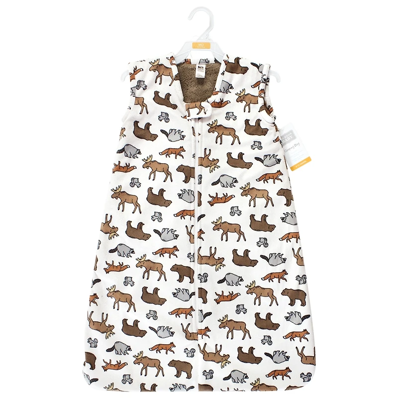 Hudson Baby Boys Cozy Faux Fur Wearable Sleep Sack