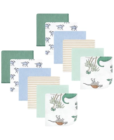 Hudson Baby Boys 12Pk Flannel Washcloths (Cotton Poly