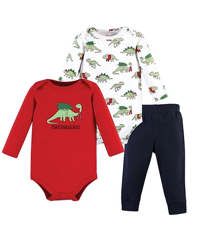 Hudson Baby Boys 3Pc Long Sleeve Bodysuit and Pant