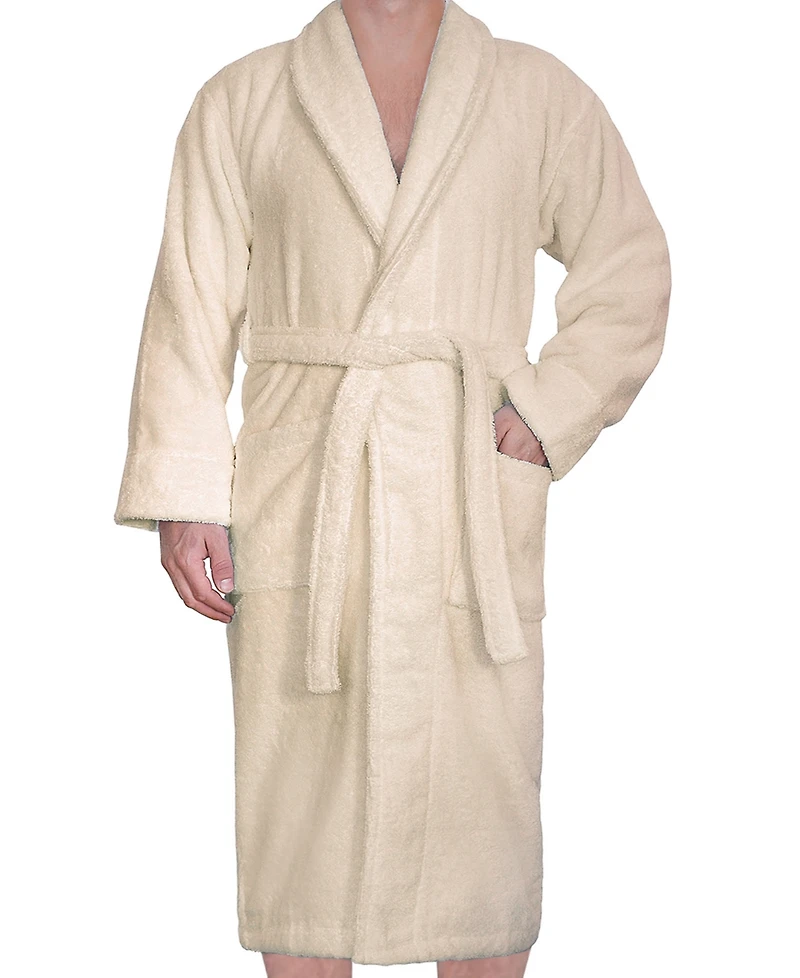 American Soft Linen Lightweight Plush Shawl Collar Bathrobes