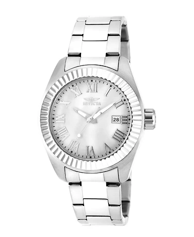 Invicta Women's Angel Quartz 3 Hand White Dial Stainless Steel Bracelet Watch