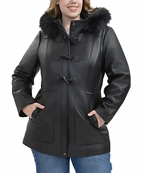 Bgsd Plus Flora Leather Toggle Coat