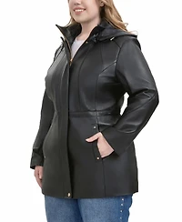 Bgsd Plus Elena Leather Parka Coat