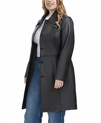 Bgsd Plus Maisy Leather Long Coat