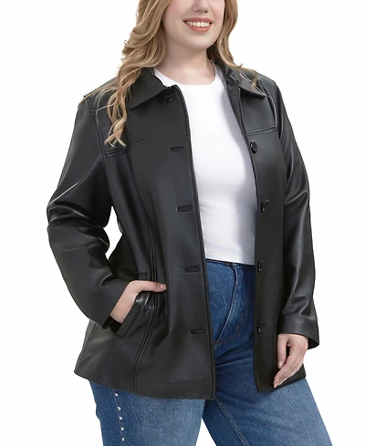 Bgsd Plus Evie Leather Car Coat