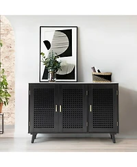 Hulala Home Gius Contemporary Accent Cabine with Beech Wood Doors