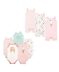 Hudson Baby Girls 8Pc Bodysuits and Rompers