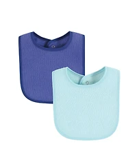 Hudson Baby Drooler Bib with Waterproof Lining, One 10-Pack