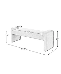 Hulala Home Modern Roland Upholstered Bench