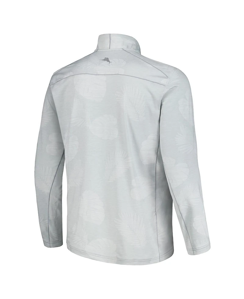 Tommy Bahama Men's Gray New England Patriots Delray Frond IslandZone Half-Zip Sweatshirt