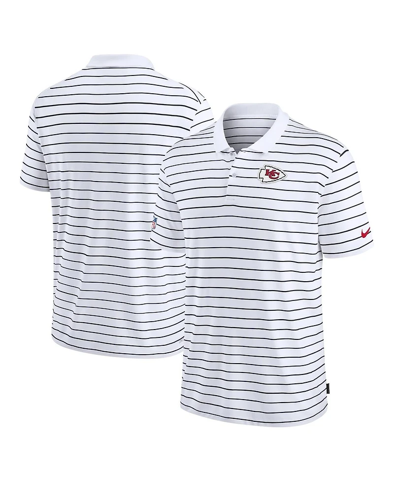 Nike Men's White Kansas City Chiefs Sideline Lock Up Victory Performance Polo Shirt