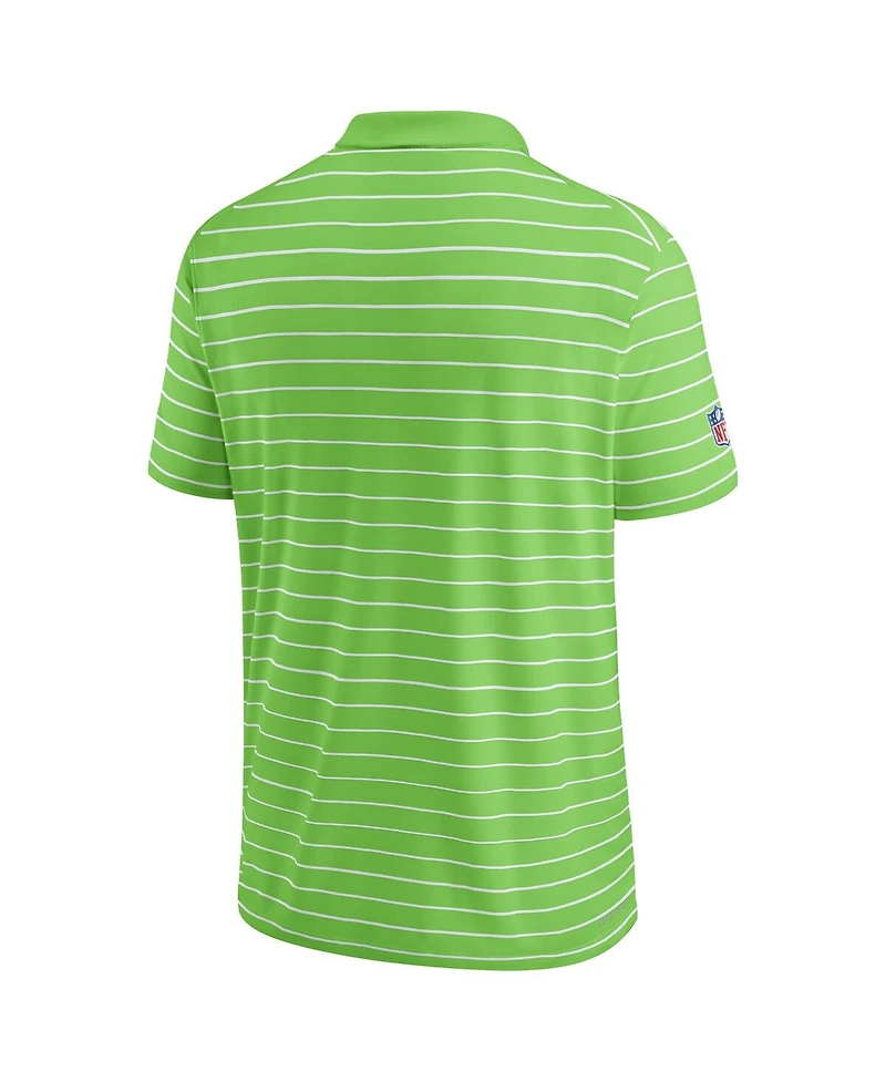 Nike Men's Neon Green Seattle Seahawks Sideline Lock Up Victory Performance Polo Shirt