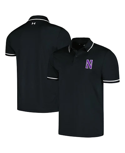 Under Armour Men's Black Northwestern Wildcats T2 Tipped Performance Polo