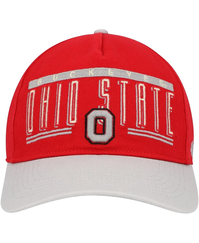 '47 Brand Men's Scarlet Ohio State Buckeyes Double Header Hitch Adjustable Hat