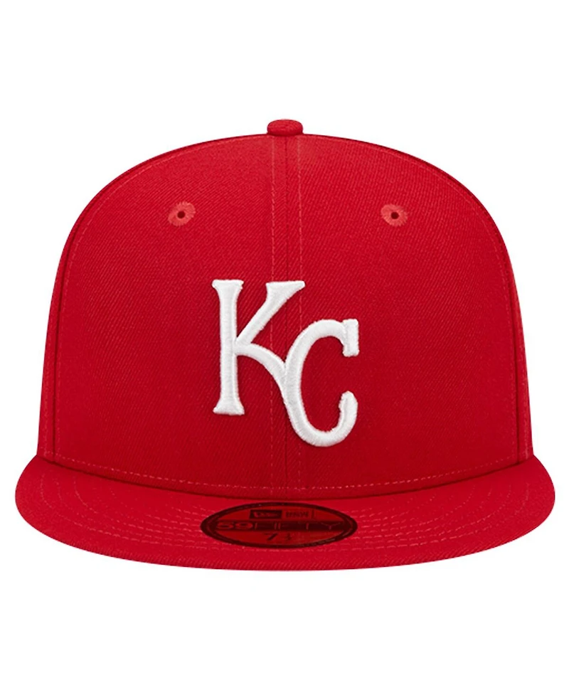 New Era Men's Red Kansas City Royals Logo 59FIFTY Fitted Hat