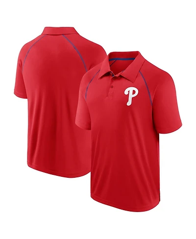 Fanatics Men's Red Philadelphia Phillies Strong Alone Raglan Polo