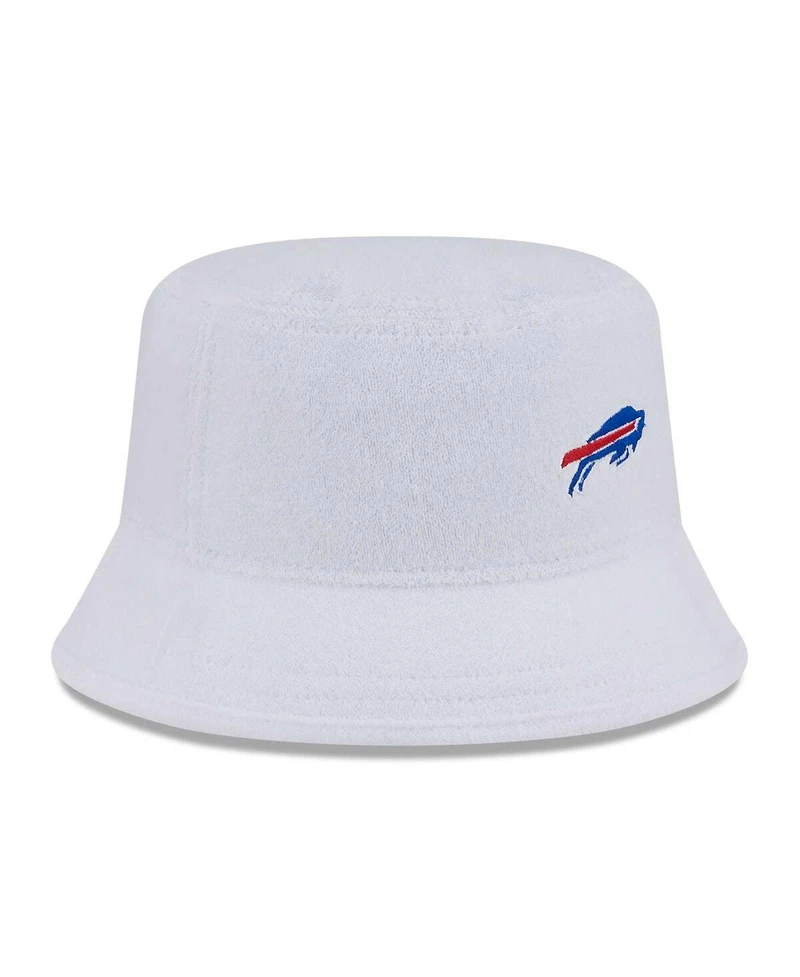 New Era Men's White Buffalo Bills Court Sport Terry Bucket Hat