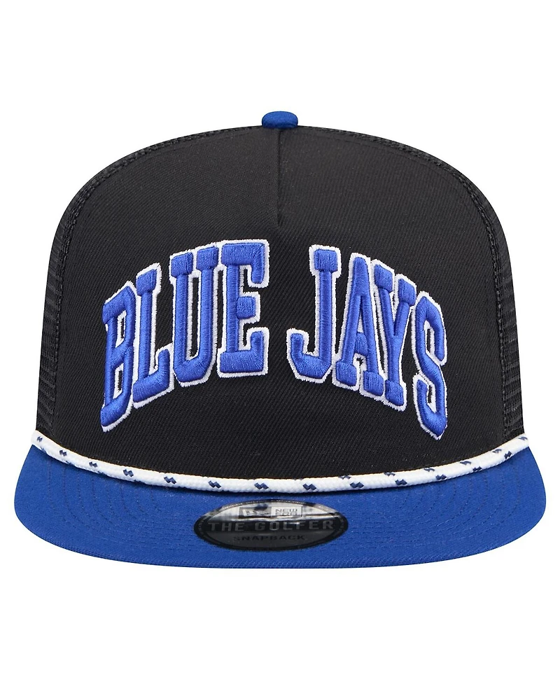 New Era Men's Black Toronto Blue Jays Throwback Meshback Golfer Hat