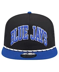 New Era Men's Black Toronto Blue Jays Throwback Meshback Golfer Hat