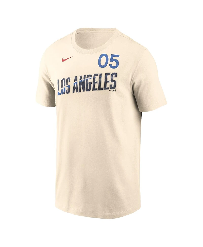 Nike Men's Freddie Freeman Cream Los Angeles Dodgers 2024 City Connect Fuse Name Number T-Shirt