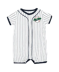 Colosseum Baby White Notre Dame Fighting Irish Pinstripe Dusty Romper