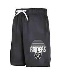 Outerstuff Big Boys and Girls Black Las Vegas Raiders Beach Bum Sun-Bleached French Terry Shorts