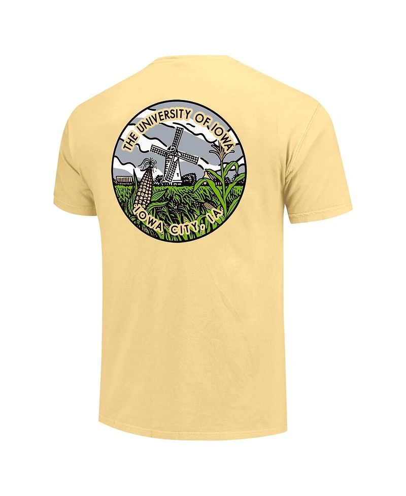 Image One Men's and Women's Gold Iowa Hawkeyes Scenic Comfort Colors T-Shirt