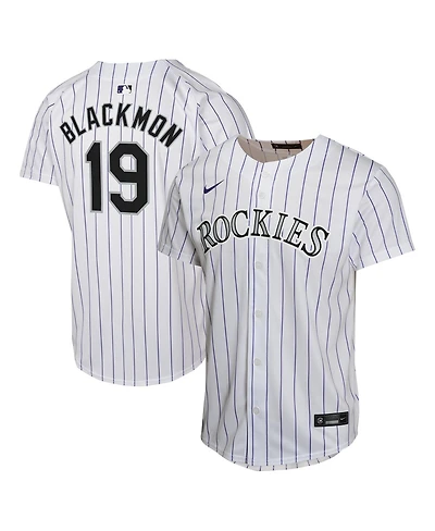 Nike Big Boys and Girls Charlie Blackmon White Colorado Rockies Home Game Player Jersey