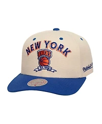 Mitchell & Ness Men's Cream/Blue New York Knicks 2x Nba Champions Soul Legacy Defined Snapback Hat