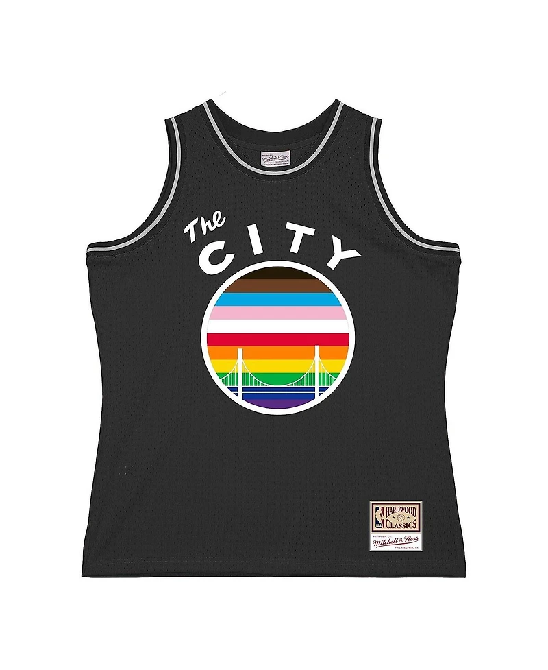 Mitchell & Ness Men's Black Golden State Warriors Hardwood Classic Pride Jersey