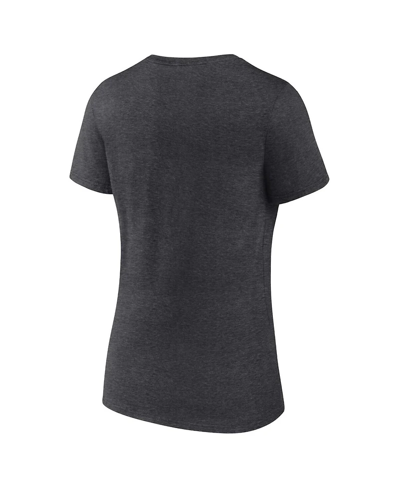 Fanatics Women's Heather Charcoal Florida Panthers 2024 Stanley Cup Champions Locker Room V-Neck T-Shirt